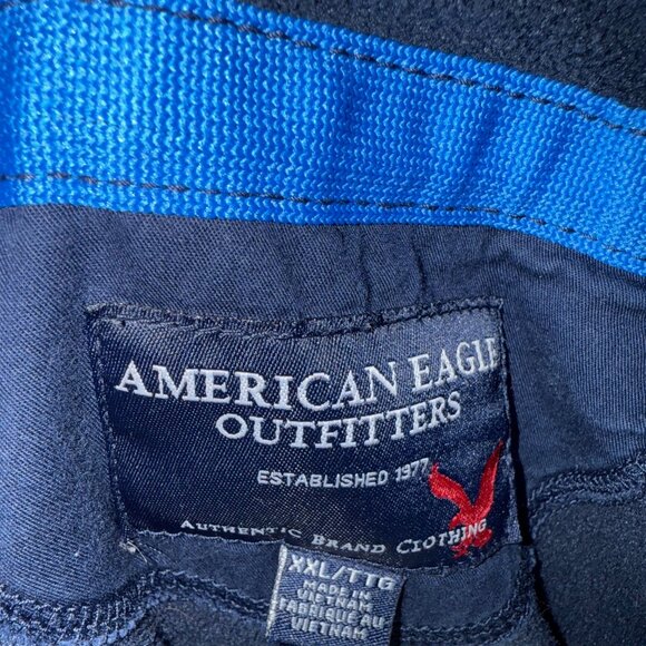 American Eagle Men's Quarter Zip Fleece Pullover, XXL, Navy - Picture 4 of 4